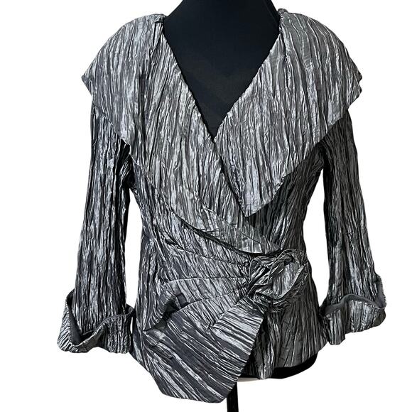 Jackie Jon Jackets & Blazers - Jackie Jon New York Blazer/Jacket Sz L-XL(?) Gray/Silver Whimsigoth Steampunk‎